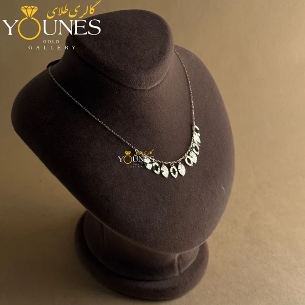 گردنبند طلا برگی تراش دار